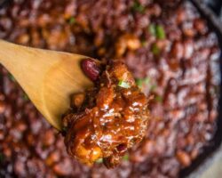 Haricots Cuits au Porc Effiloché