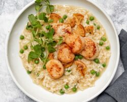 Risotto aux Saint-Jacques et aux Crevettes