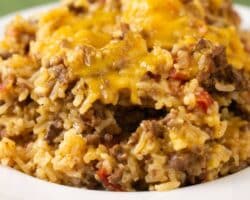 Gratin de Bœuf et Riz au Fromage