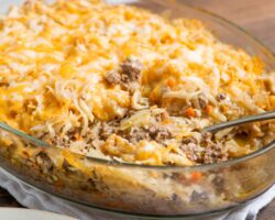 Gratin de Rigatoni à l'Agneau et au Bœuf